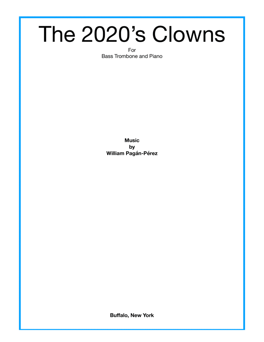 The 2020's Clowns The 2020's Clowns Piano scores gallery preview page 1