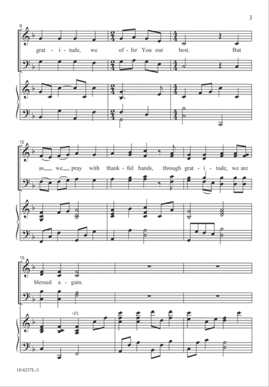 We Bring Thanksgiving 4-Part scores gallery preview page 4