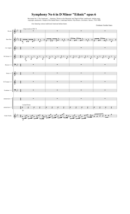 Symphony No 6 in D minor "The Ethnic World" Opus 6 - 2nd Movement (2 of 4) - Score Only