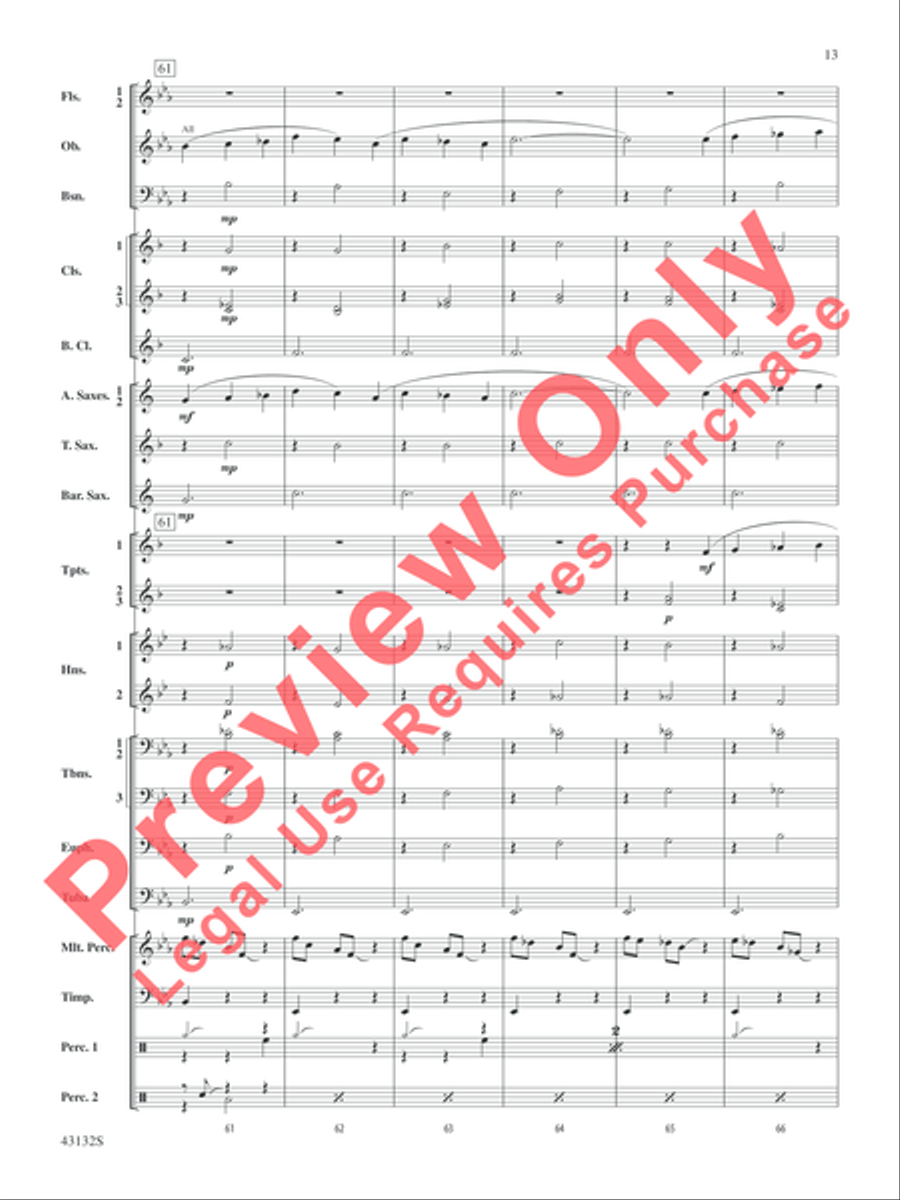Festival Dance Festival Dance Concert Band scores gallery preview page 13