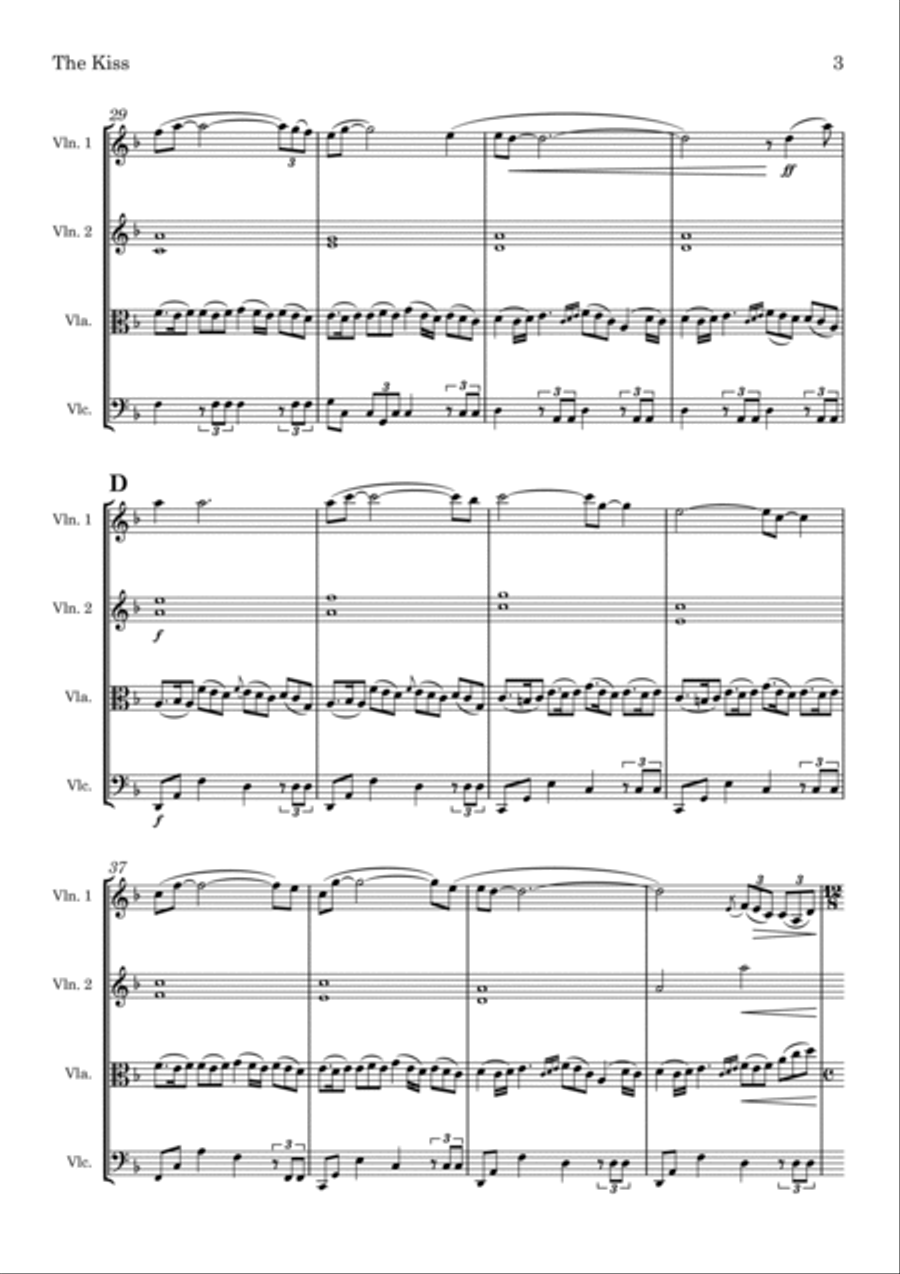 The Kiss String Quartet scores gallery preview page 3