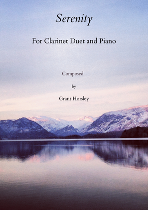 Book cover for Serenity. Original for Clarinet Duet