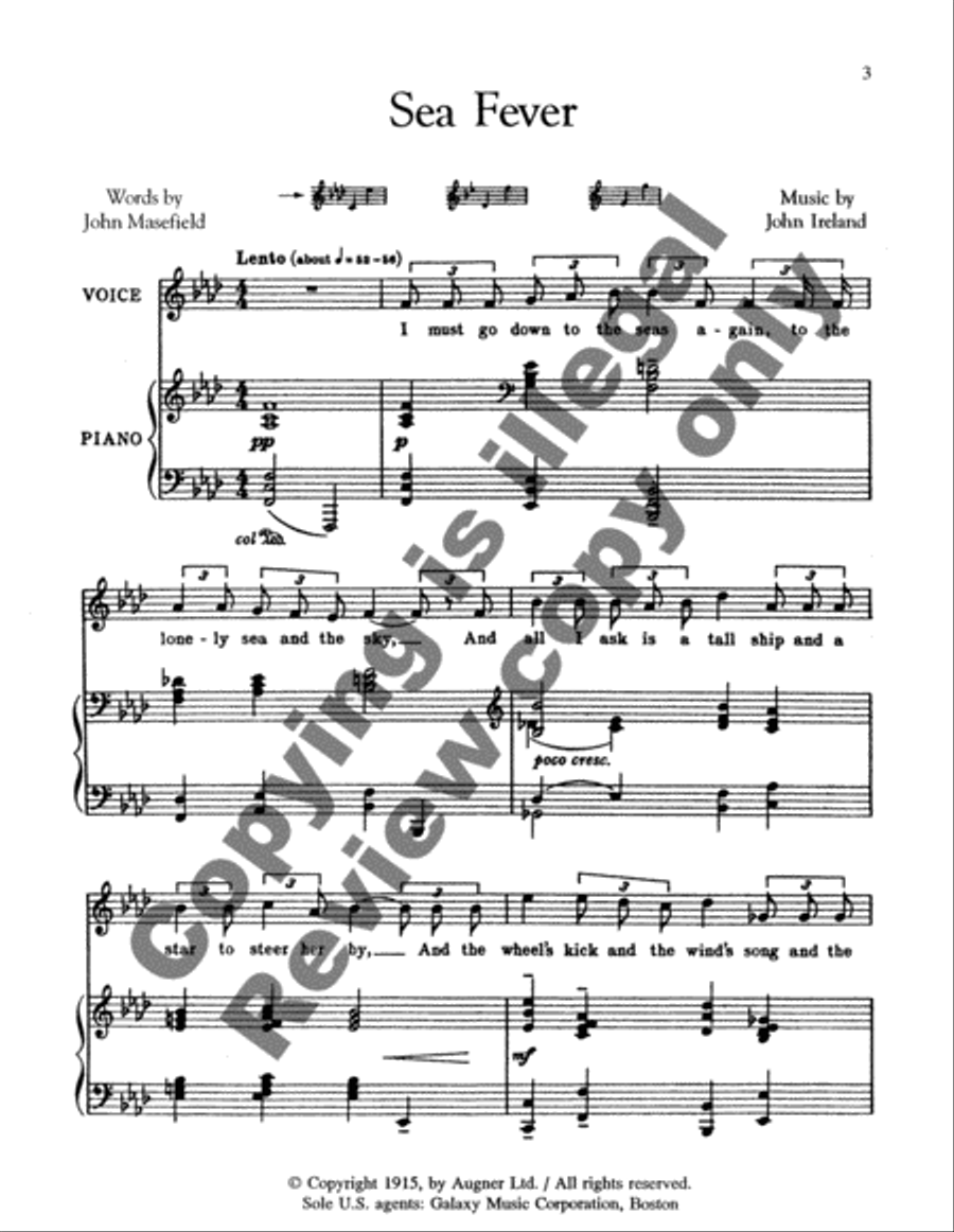 Sea Fever Sea Fever Medium Voice scores gallery preview page 5