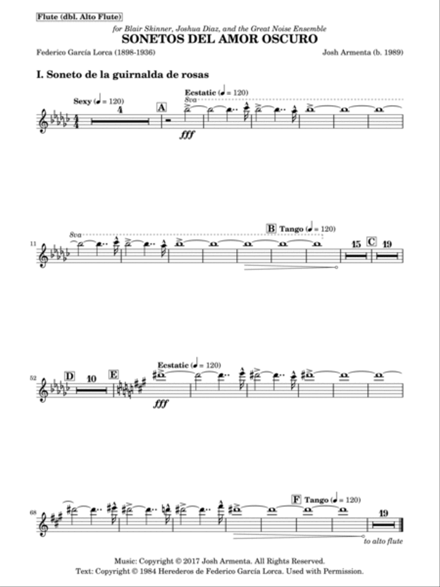 Sonetos del amor oscuro (Set of Parts) Chamber Orchestra scores gallery preview page 3