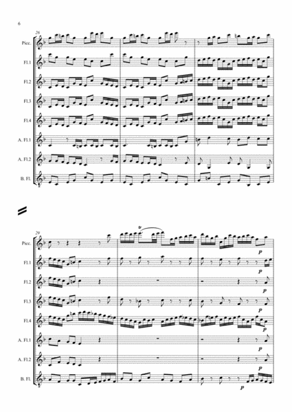 Brandenburg Concerto No. 2 arr. Flute Choir