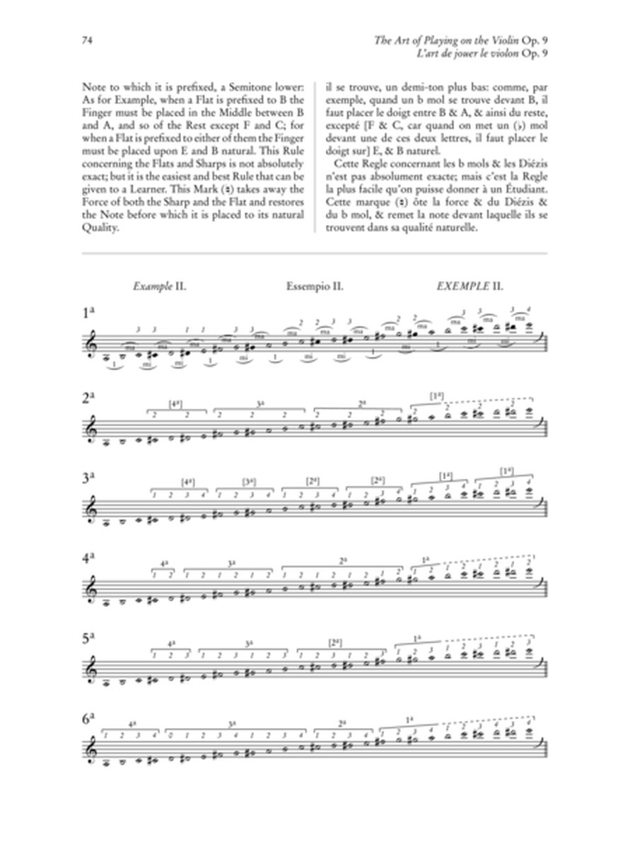 The Art of Playing on the Violin Op. 9 (1751) - L’art de jouer le violon Op. 9 (1752) (H. 410-411). Critical Edition