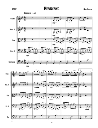 Meandering for String Quintet/Orchestra