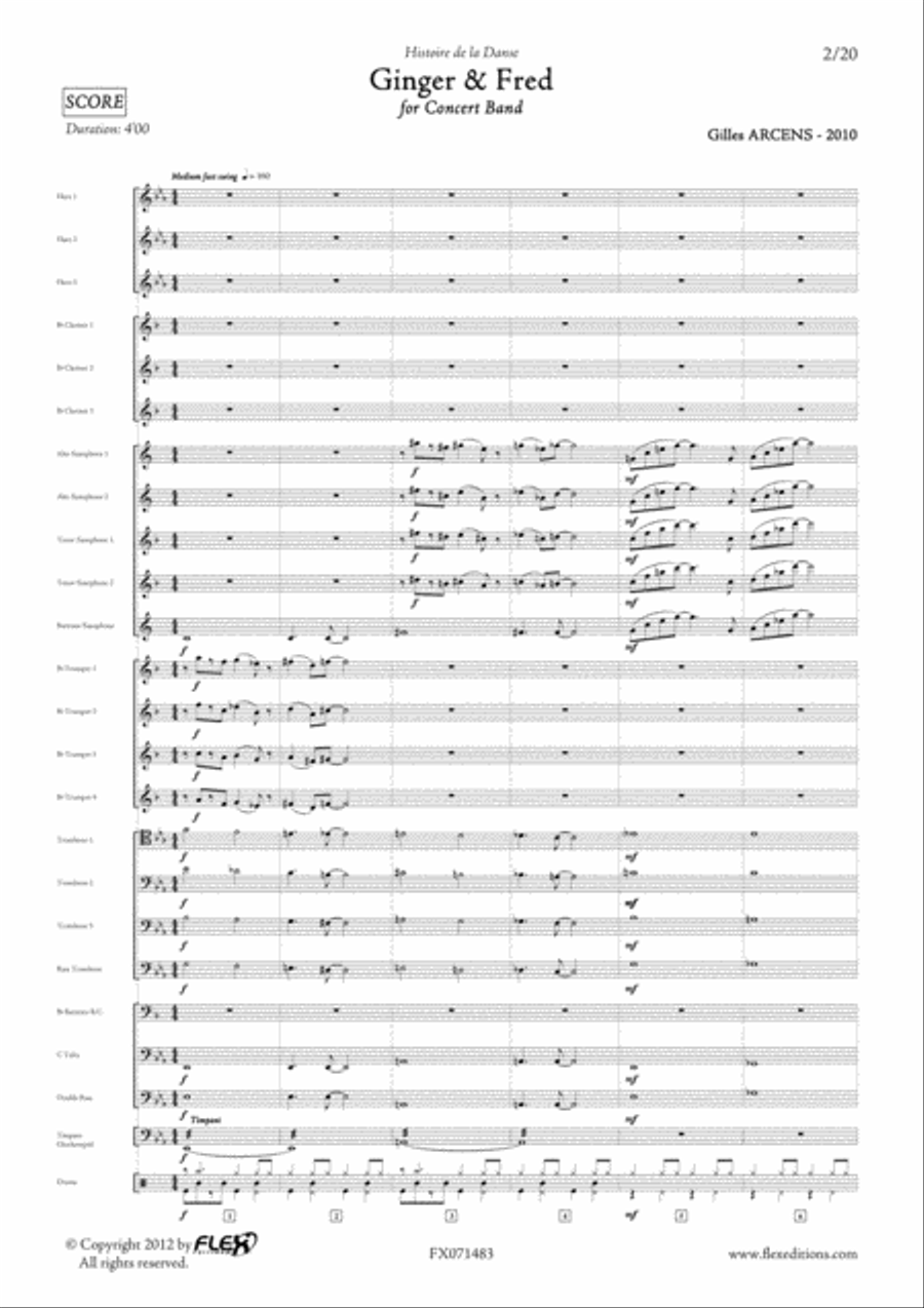 Ginger & Fred Ginger & Fred Concert Band scores gallery preview page 3