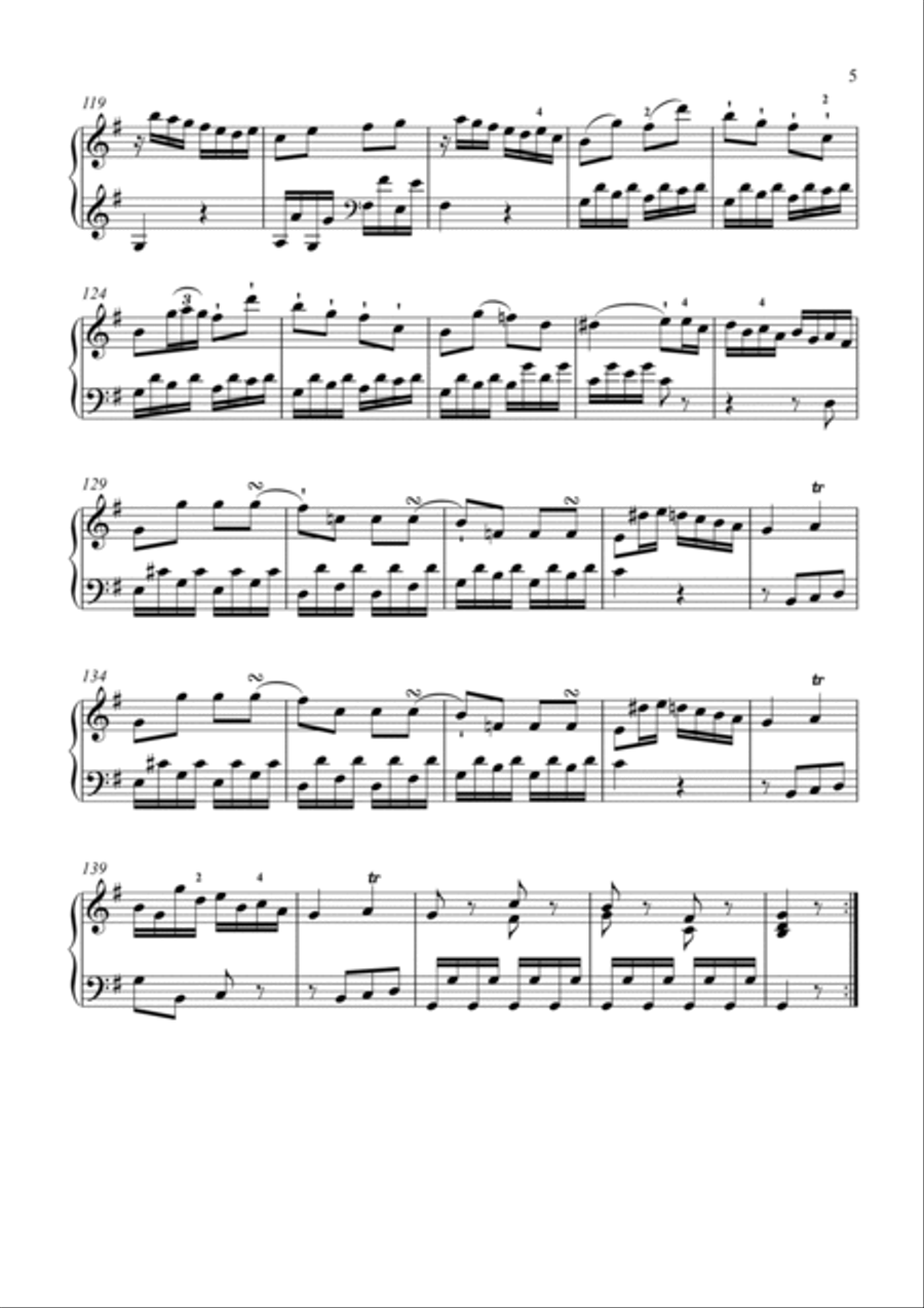 Haydn-Piano Sonata in G major,Hob.XVI.27(Piano solo) Small Ensemble scores gallery preview page 6