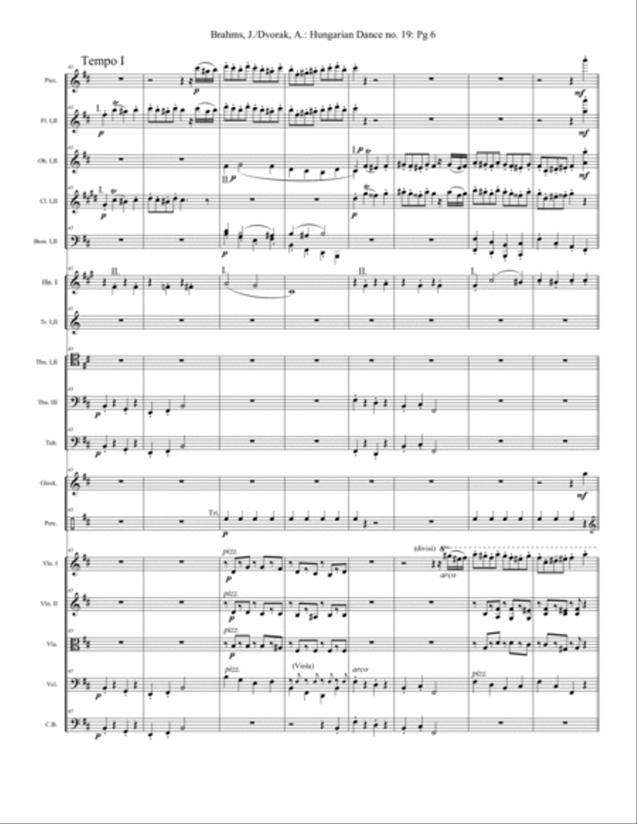 Hungarian Dance no. 19 and no. 20 - Extra Score Full Orchestra scores gallery preview page 6