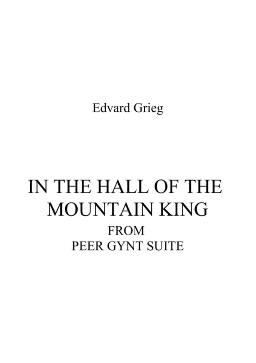 IN THE HALL OF THE MOUNTAIN KING Percussion Ensemble scores gallery preview page 1