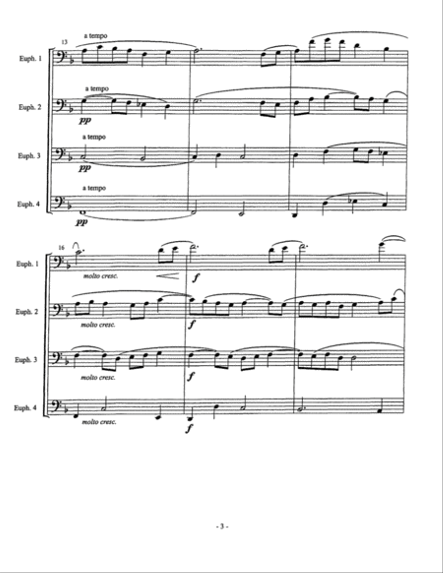 Adagio Euphonium Quartet scores gallery preview page 5