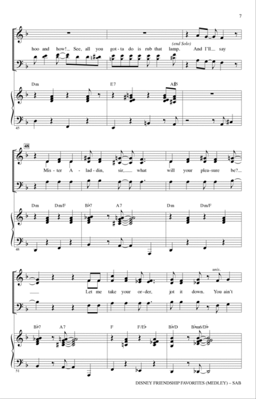 Disney Friendship Favorites (Medley) 3-Part scores gallery preview page 6
