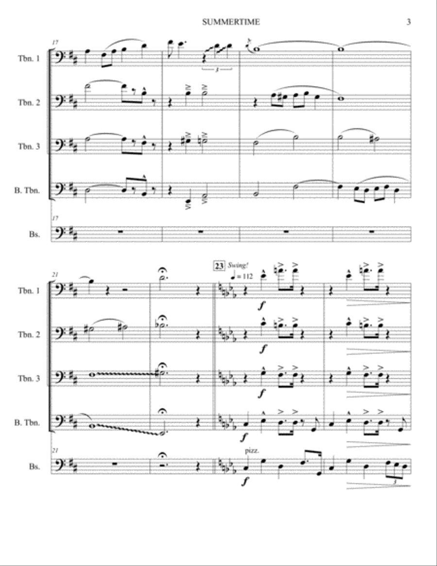 Summertime Summertime Brass Ensemble scores gallery preview page 3