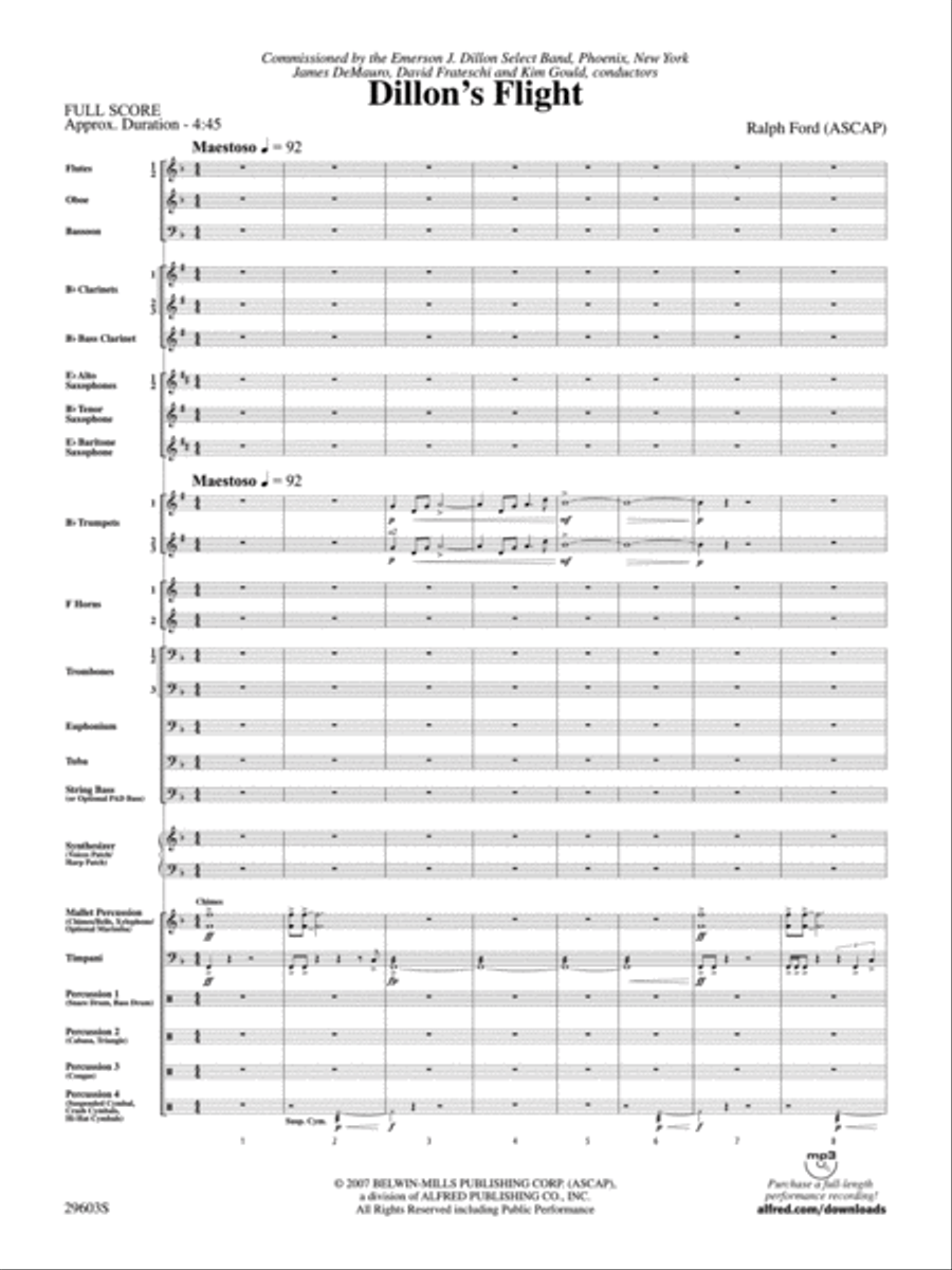 Dillon's Flight Concert Band scores gallery preview page 22