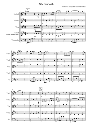 Shenandoah for String Quartet