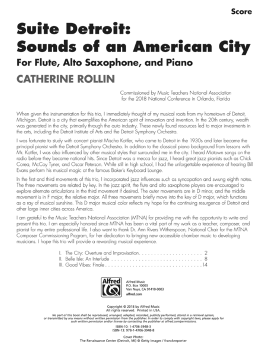 Suite Detroit -- Sounds of an American City Small Ensemble scores gallery preview page 2