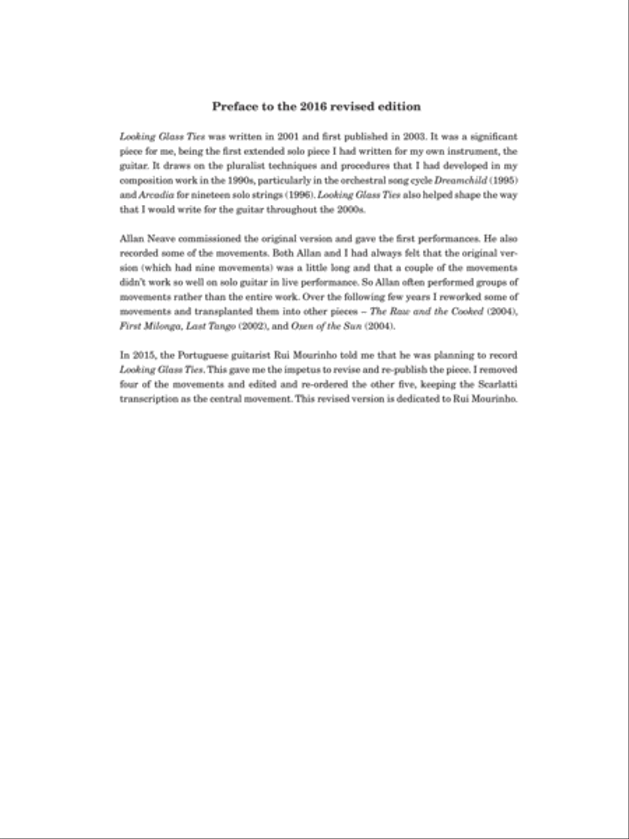 Looking Glass Ties Classical Guitar scores gallery preview page 3
