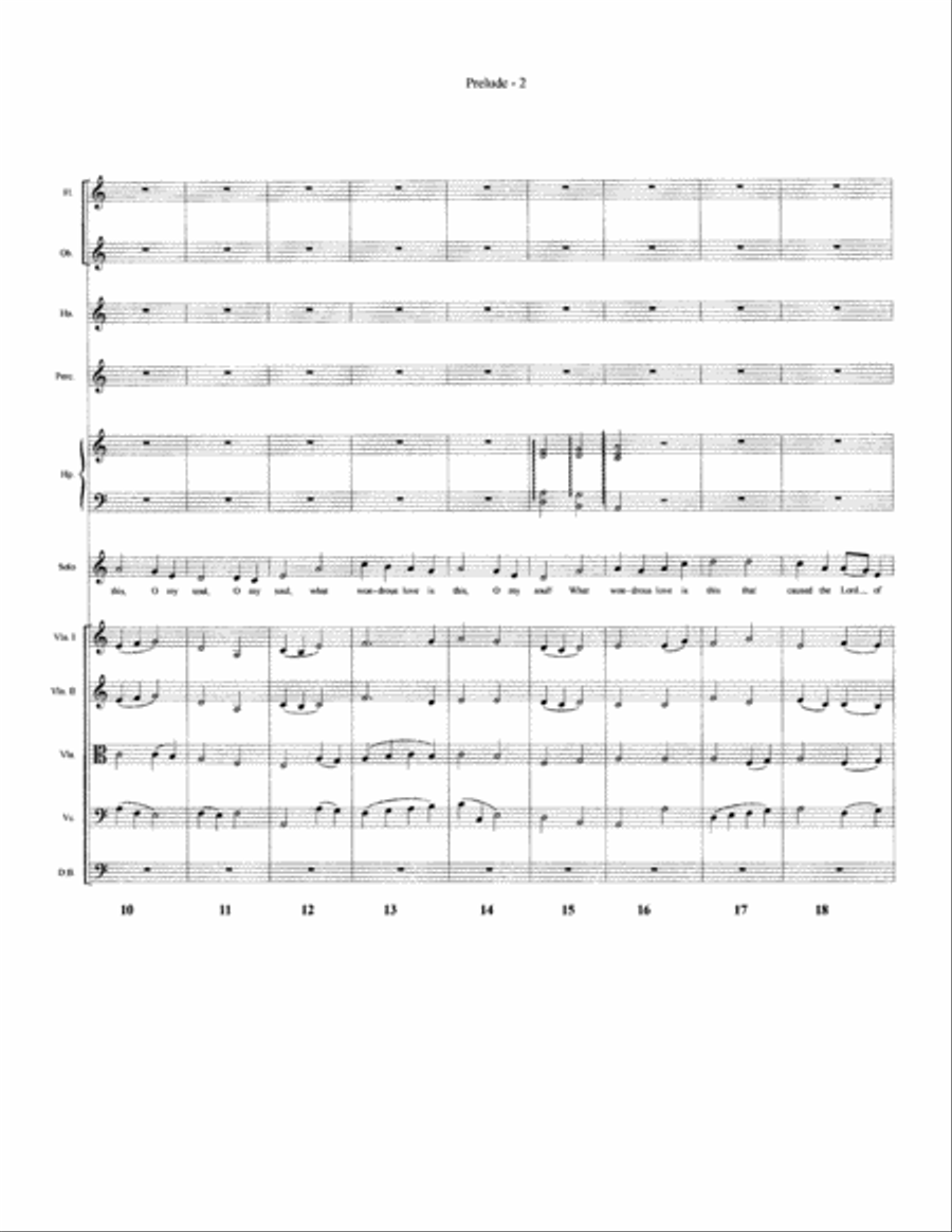 God's Wondrous Love - Orch 4-Part scores gallery preview page 3