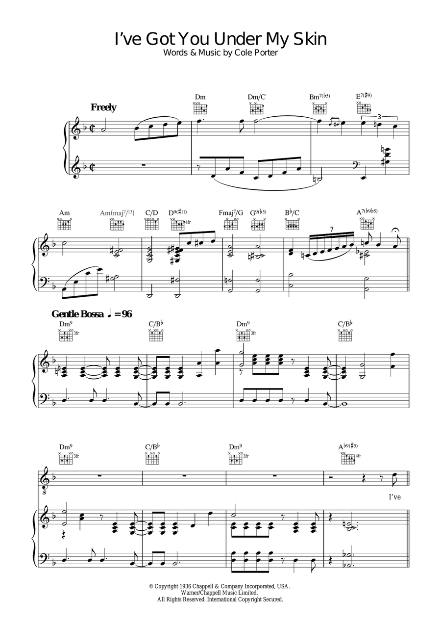 I've Got You Under My Skin Guitar scores gallery preview page 1