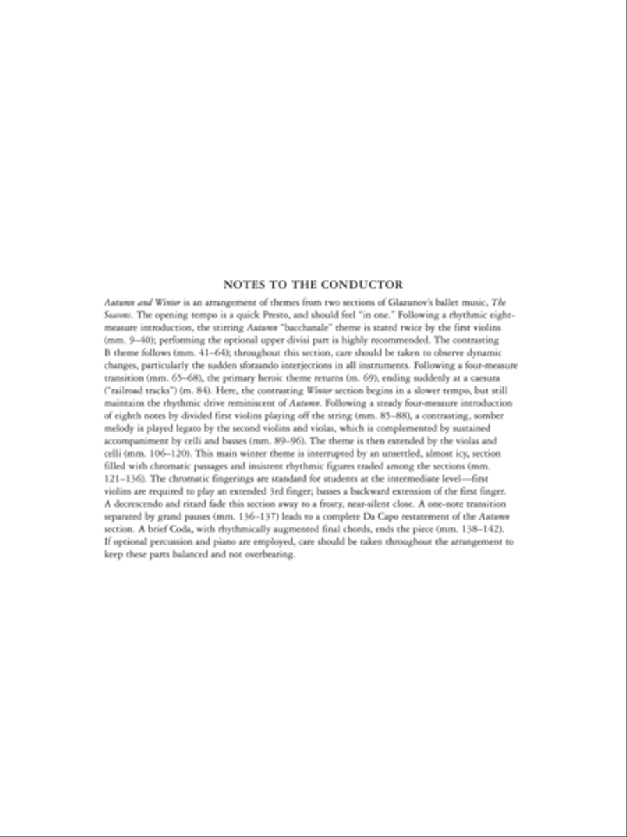 Autumn and Winter: Score String Orchestra scores gallery preview page 2