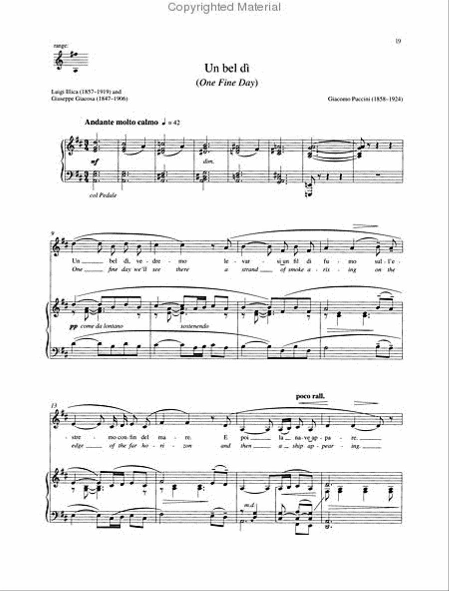 Quando me'n vò for Voice and Piano (3 Keys in One -- High/Medium/Low Voice) Low Voice scores gallery preview page 4