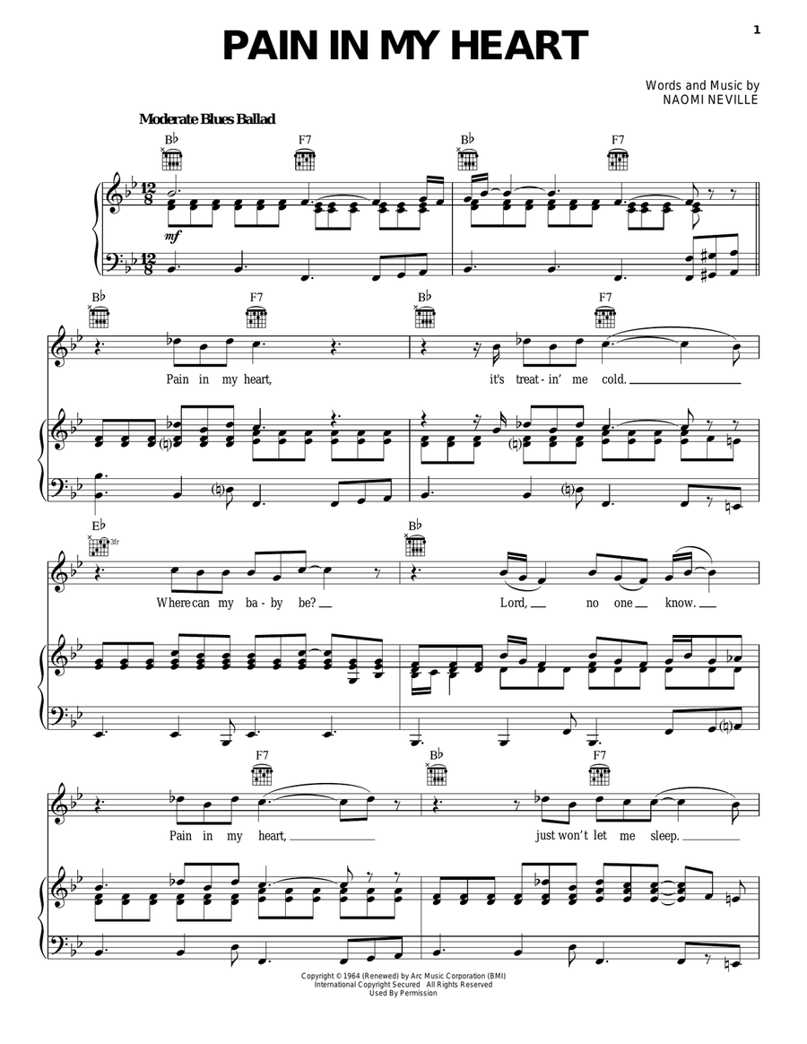 Pain In My Heart Acoustic Guitar scores gallery preview page 1