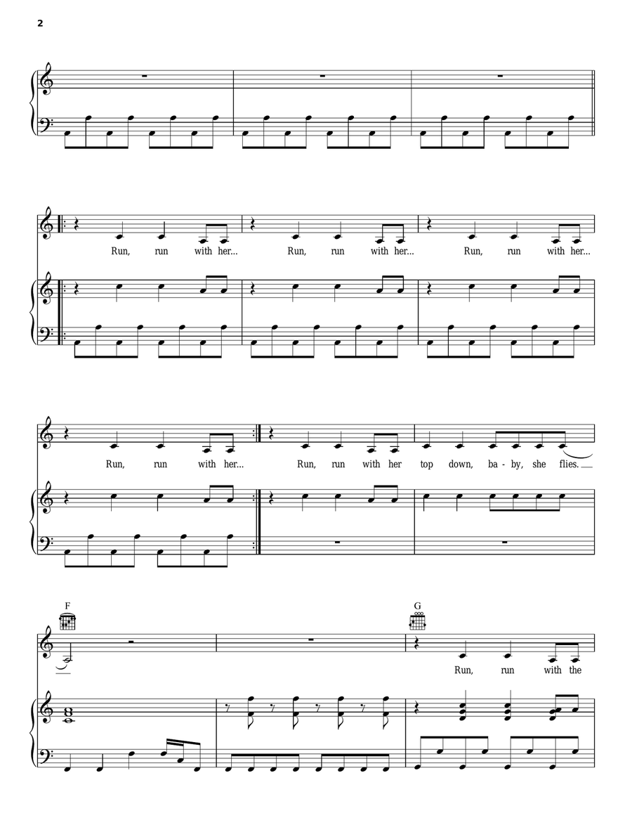 Highway Unicorn (Road To Love) Piano, Vocal, Guitar scores gallery preview page 2