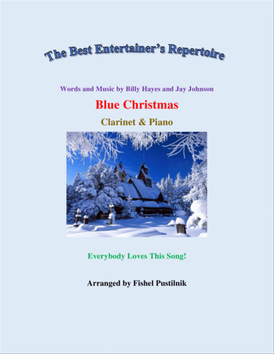 Blue Christmas Clarinet Solo scores gallery preview page 1