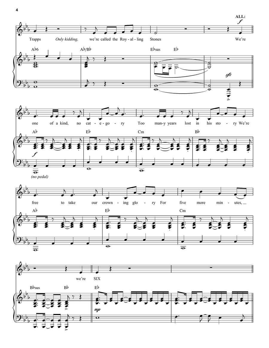 Six (from Six: The Musical) Voice scores gallery preview page 4