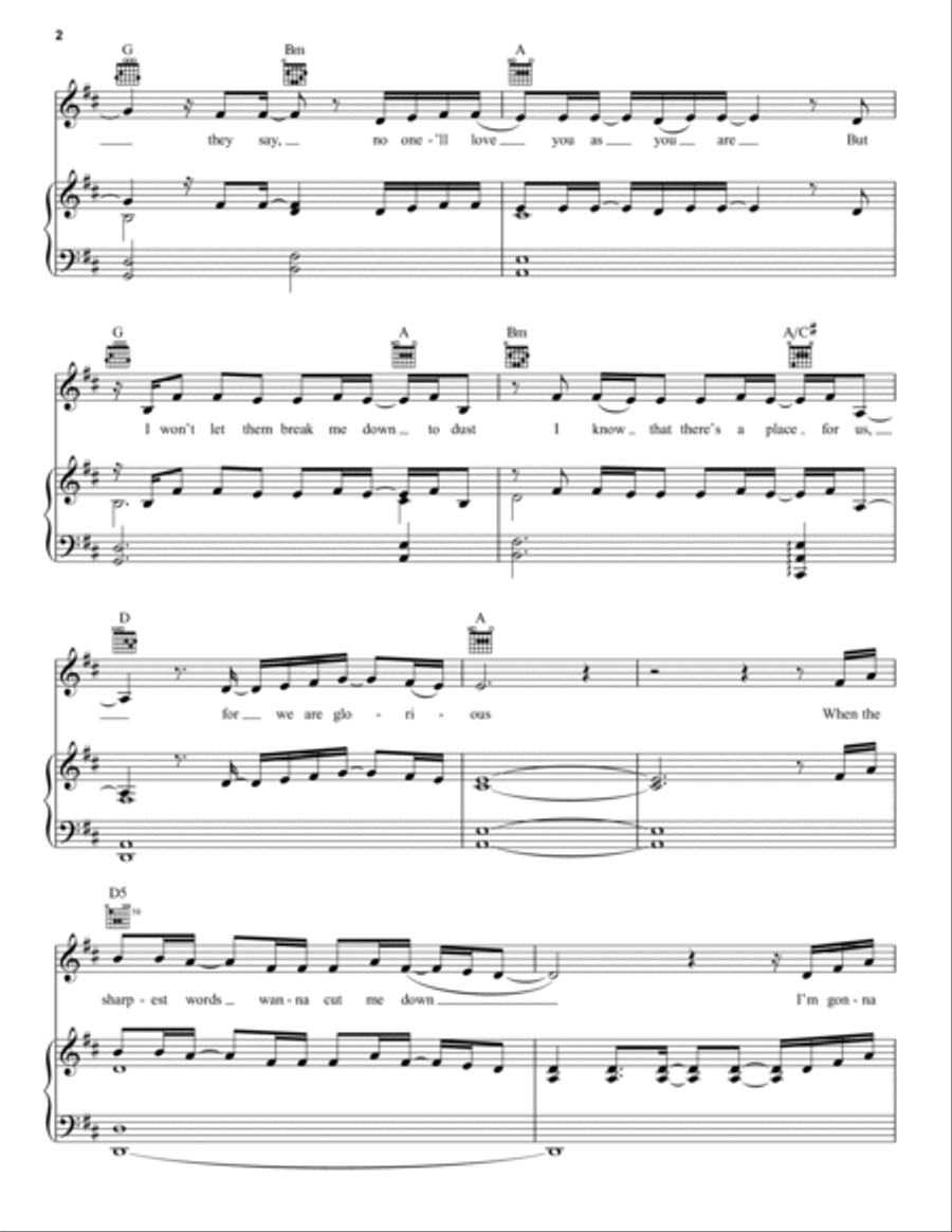 This Is Me (from The Greatest Showman) Piano, Vocal, Guitar scores gallery preview page 2