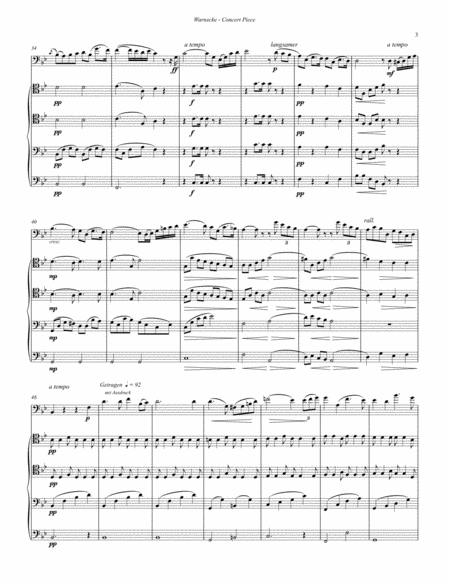 Concert Piece, Op. 28 for Solo Trombone and Trombone Quartet