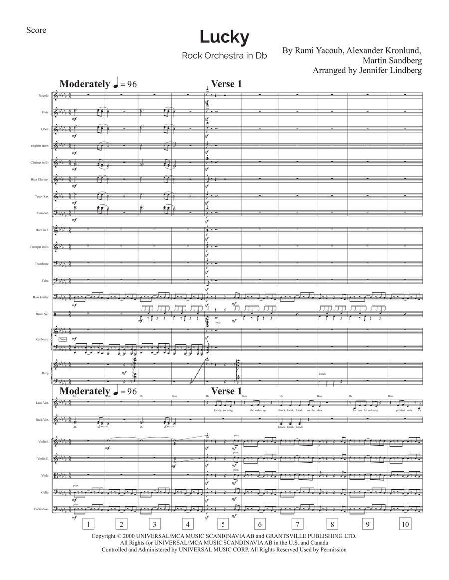 Lucky Full Orchestra scores gallery preview page 1