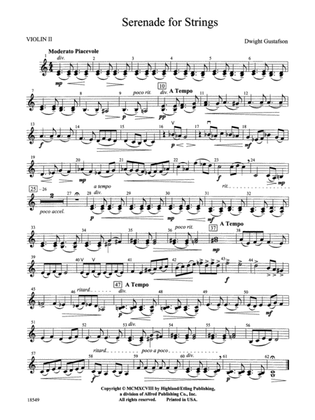 Serenade for Strings: 2nd Violin