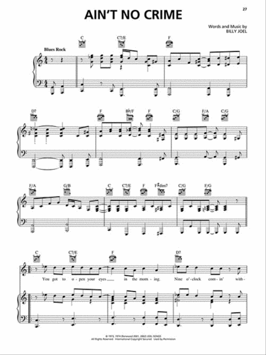 Billy Joel – Piano Man Piano, Vocal, Guitar scores gallery preview page 4