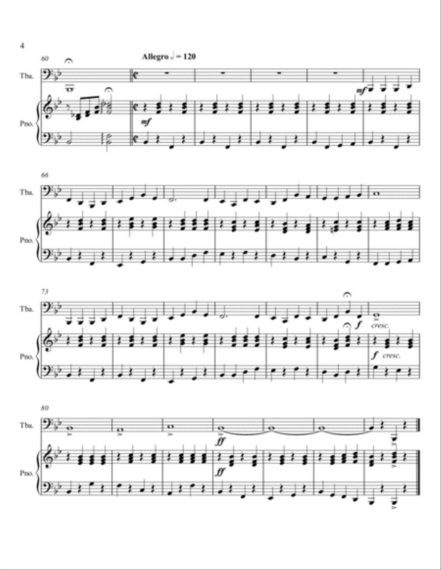 Bombardon - Tuba Piano scores gallery preview page 4