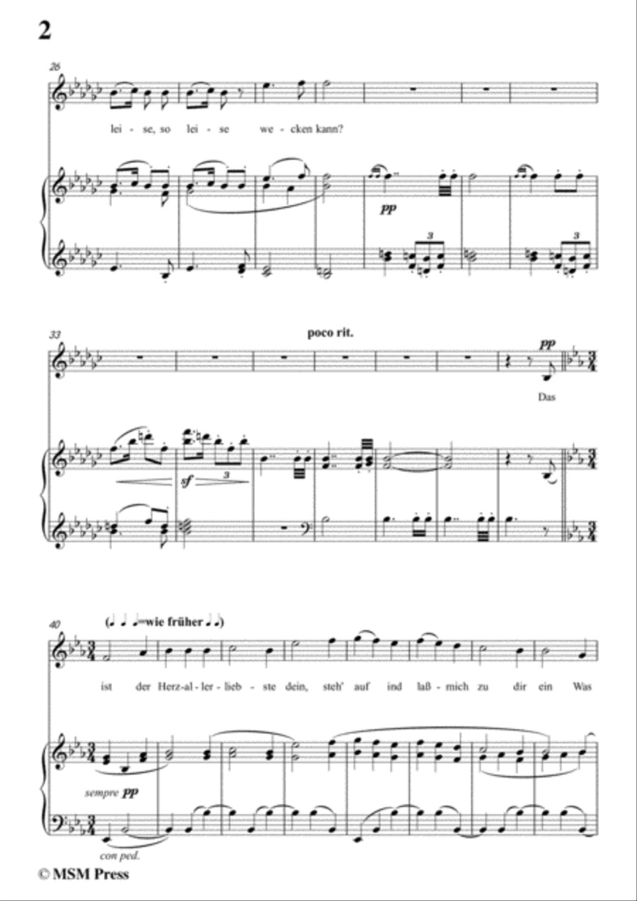 Mahler-Wo die schönen Trompeten blasen in e flat minor,for Voice and Piano Voice Solo scores gallery preview page 4