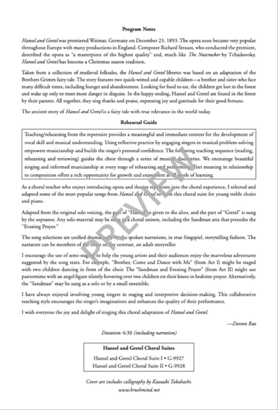 Hansel and Gretel Choral Suite II SA scores gallery preview page 4
