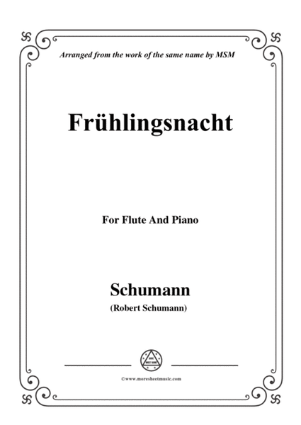 Schumann-Frühlingsnacht,for Flute and Piano image number null