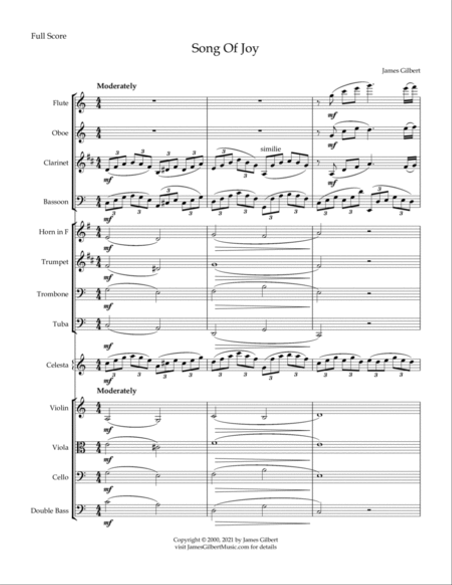 Song of Joy Full Orchestra scores gallery preview page 2
