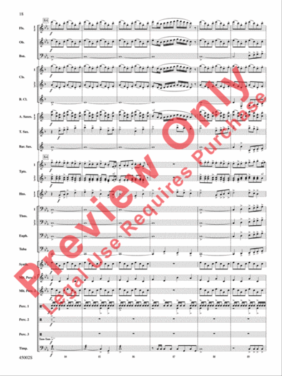 Winds of Change Concert Band scores gallery preview page 19