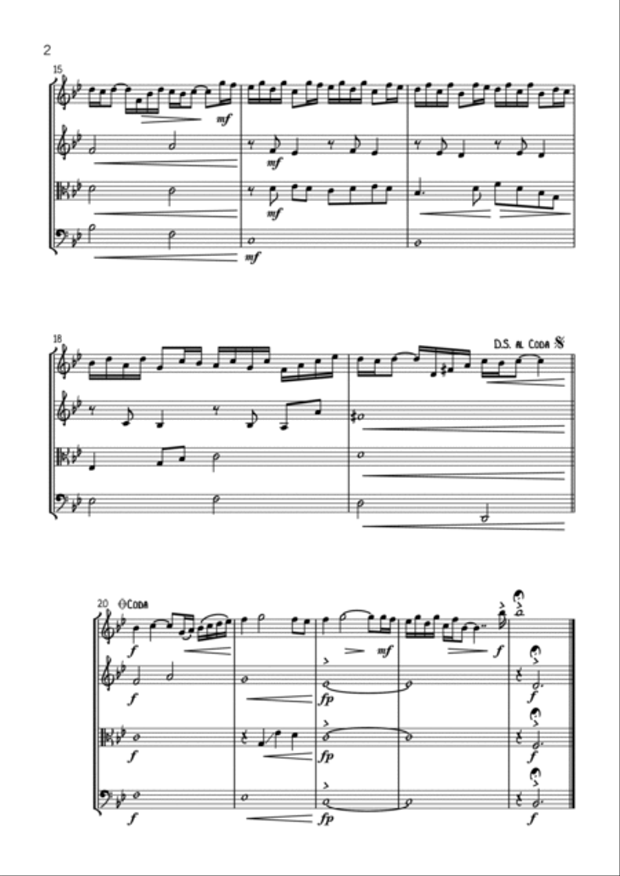 Dynasty Theme String Quartet scores gallery preview page 2