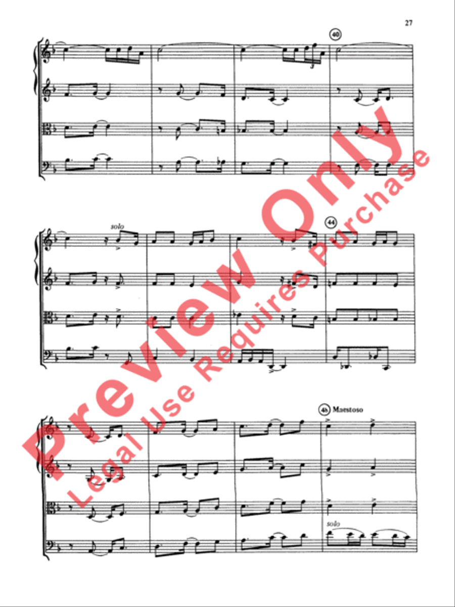 Jazz Classics String Quartet scores gallery preview page 28