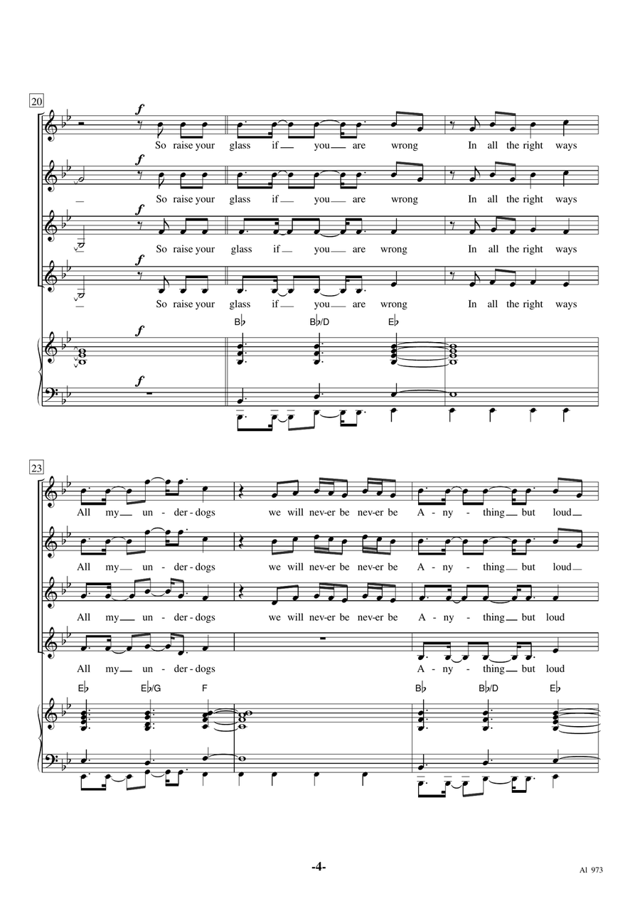 Raise Your Glass Raise Your Glass SSAA scores gallery preview page 4
