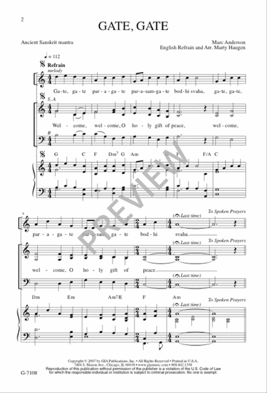 Gate, Gate Gate, Gate 3-Part scores gallery preview page 2