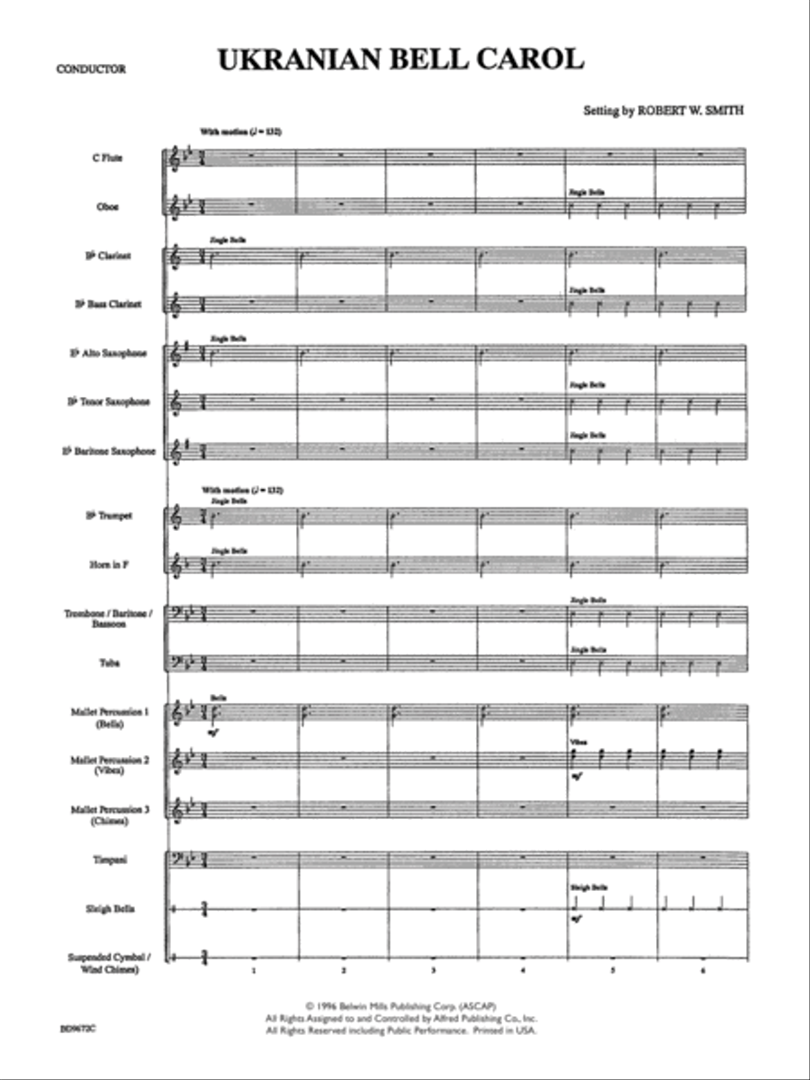 Ukrainian Bell Carol: Score Concert Band scores gallery preview page 3