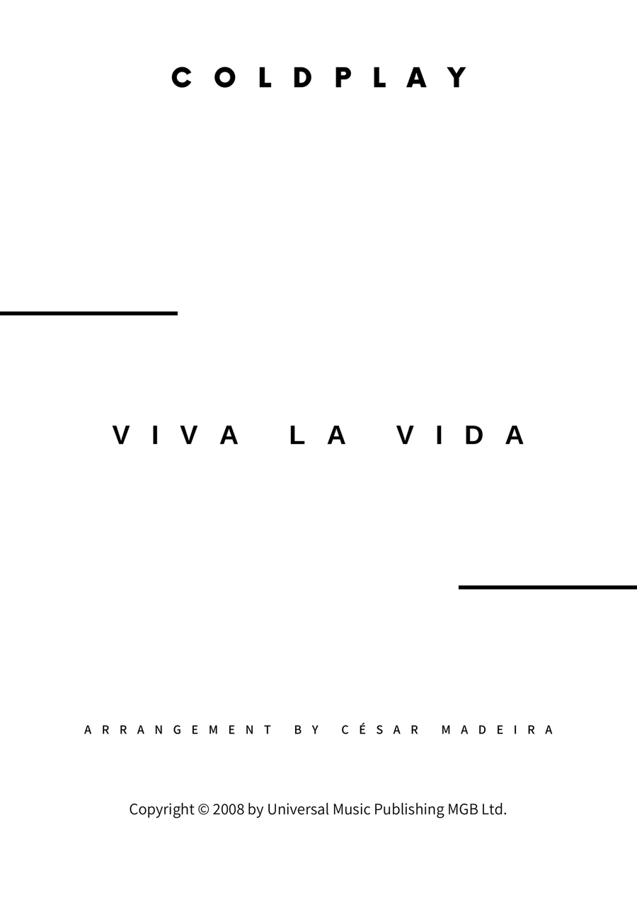 Viva La Vida - Score Only Brass Quartet scores gallery preview page 2