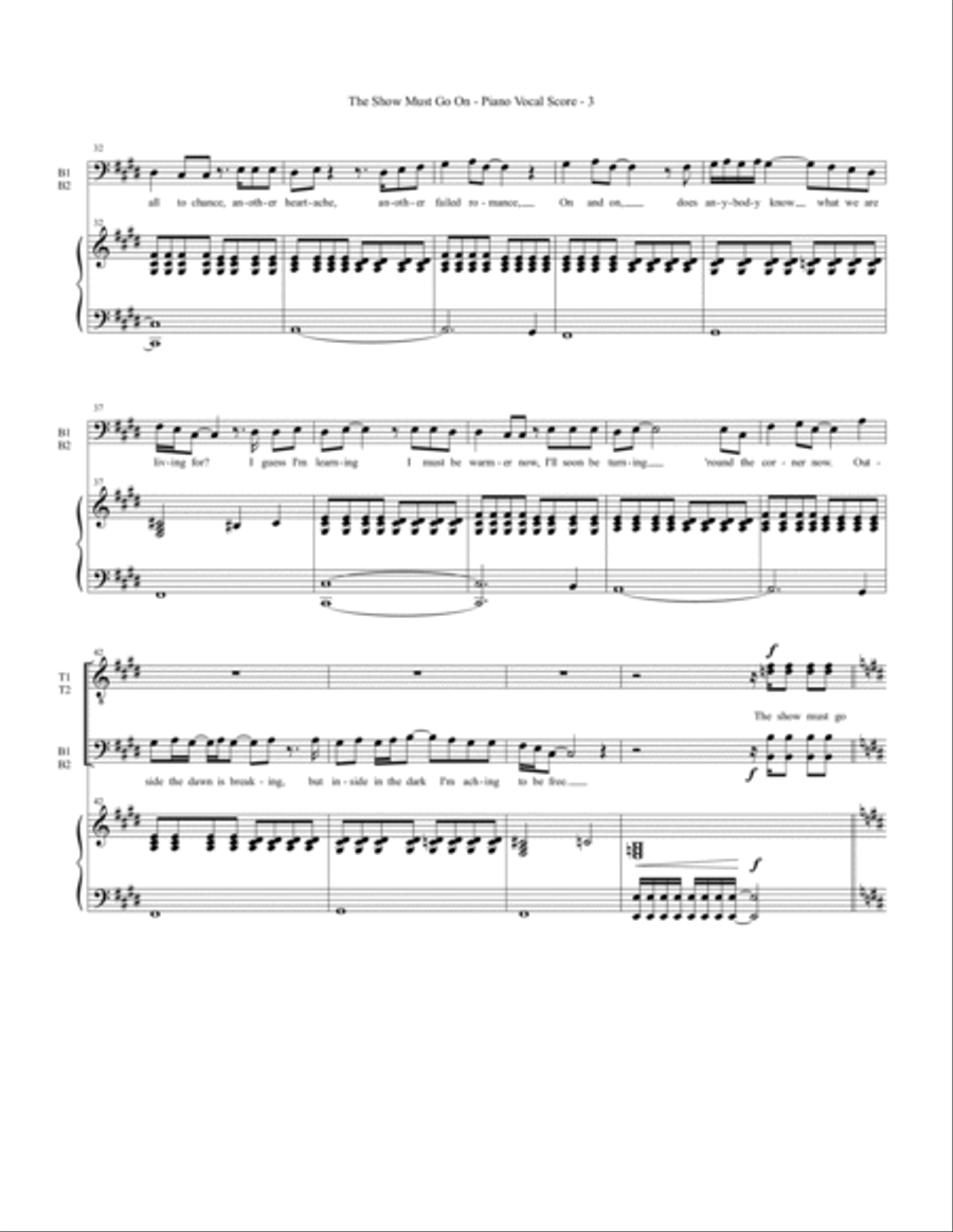 The Show Must Go On Jazz Ensemble scores gallery preview page 3