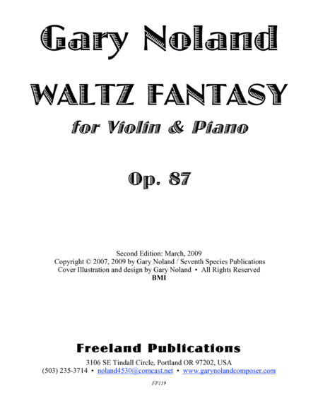 "Waltz Fantasy" for violin & piano Op. 87 (score)