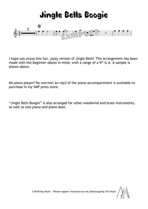 Book cover for Jingle Bells Boogie - for solo oboe